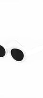Tariq Oval Frame Sunglasses – White