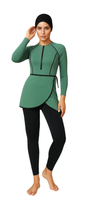 Zehra Modest Burkini 3-Piece Full Coverage Swim Set - Sage Green