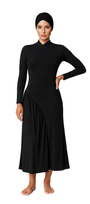 Safiya Modest Burkini 3-Piece Full Coverage Swim Set - Jet Black