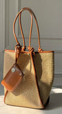 Aleena Straw Tote Bag Includes Woven Crossbody Bag and Small Hanging Pouch