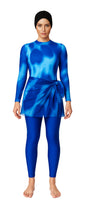 Nadia Modest Burkini 3-Piece Full Coverage Swim Set - Ocean Blue