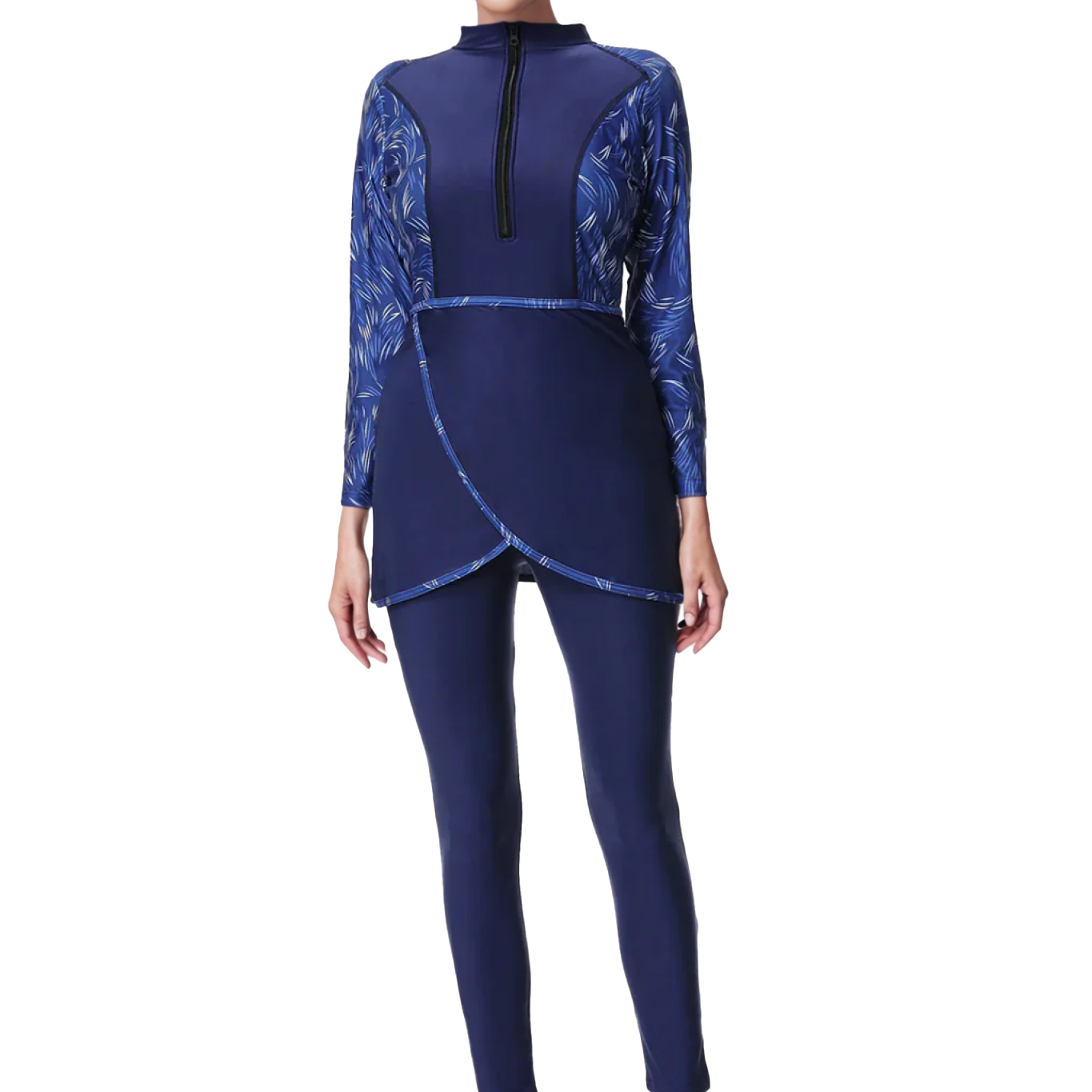 Zehra Sporty Burkini 3-Piece Swim Set – Navy Blue