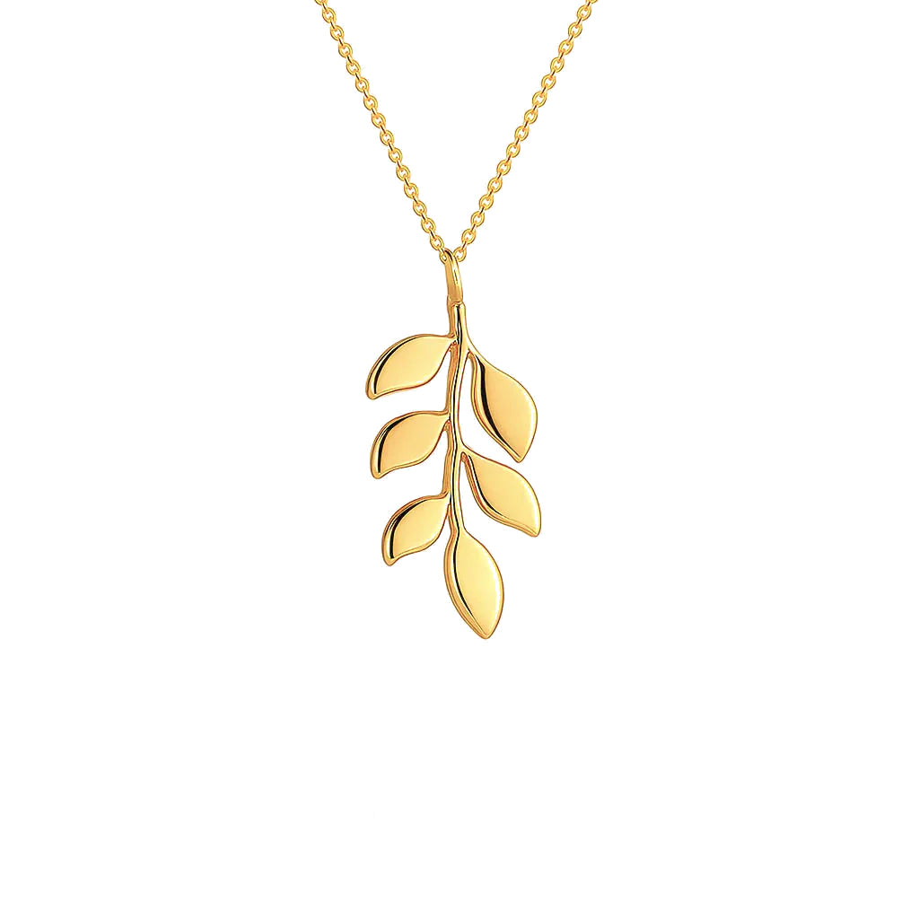 Gold Olive Leaf Necklace