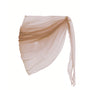 Soft Beige Ombre Sheer Beach Sarong Wrap- Swim Cover Up