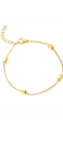 Gold Beaded Chain Bracelet