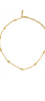 Gold Beaded Chain Necklace