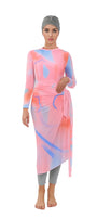 Asma Modest Burkini 4-Piece Full Coverage Swim Set With Turban - Pink