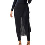 Classic Black Draped Beach Sarong Wrap- Swim Cover Up