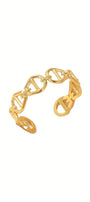 Chain-Link Open Ring – Gold