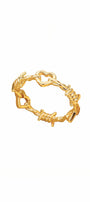 Heart Barbed-Wire Ring – Gold