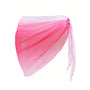 Pink Ombre Sheer Beach Sarong Wrap- Swim Cover Up