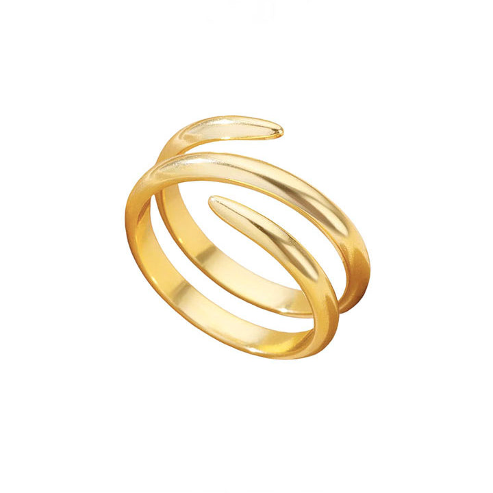 Sleek Wrap Open Ring – Gold