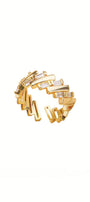 Baguette Chain Ring – Gold