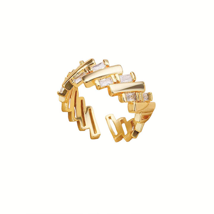 Baguette Chain Ring – Gold