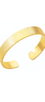 Micro-Textured Satin Open Cuff Bracelet – Gold