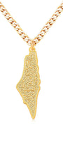 Palestine Map Outline Necklace