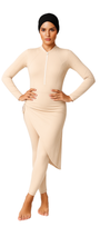 Aisha Modest Burkini 3-Piece Full Coverage Swim Set - Soft Beige