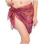 Bohemian Sunset Floral Print Beach Sarong Wrap- Swim Cover Up