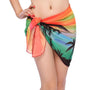 Tropical Sunset Palm Tree Beach Sarong Wrap- Swim Cover Up