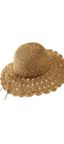 Scalloped Edge Woven Straw Beach Hat