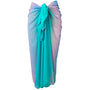 Ocean Mist Ombre Beach Sarong Wrap- Swim Cover Up