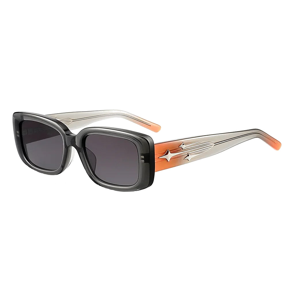 Tariq Star Gradient Frame Sunglasses– Black & Burnt Orange