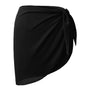 Classic Black Sheer Beach Sarong Wrap- Swim Cover Up