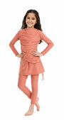 Lina 3-Piece Kids' Modest Swimsuit-Coral