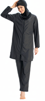 Quick-Dry UPF 3-Piece Surf Swimsuit – Black