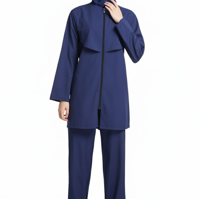 Quick-Dry UPF 3-Piece Surf Swimsuit – Navy