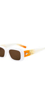 Tariq Star Gradient Frame Sunglasses – White & Orange Gradient