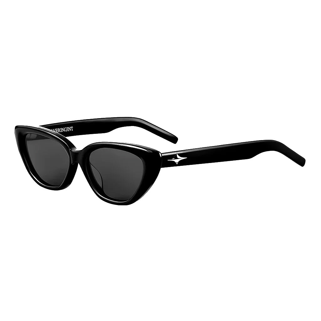 Tariq Retro Cat Eye Sunglasses – Black