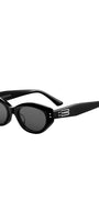 Tariq Black Frame Cat-Eye Sunglasses– Black