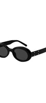 Tariq Oval Frame Sunglasses – Black