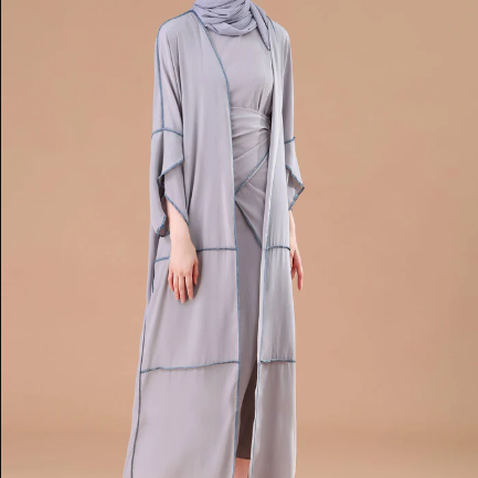 Modest Chiffon Abaya Set