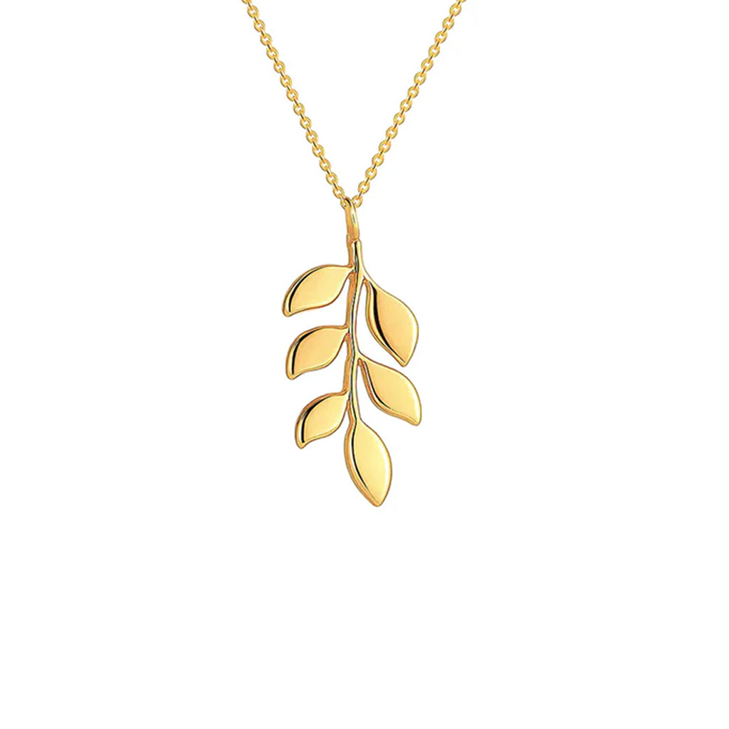 Gold Olive Leaf Necklace
