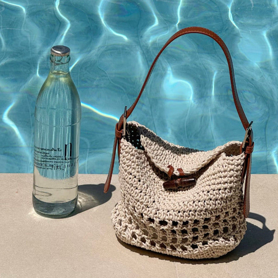 Rimsha Woven Handbag - Camel