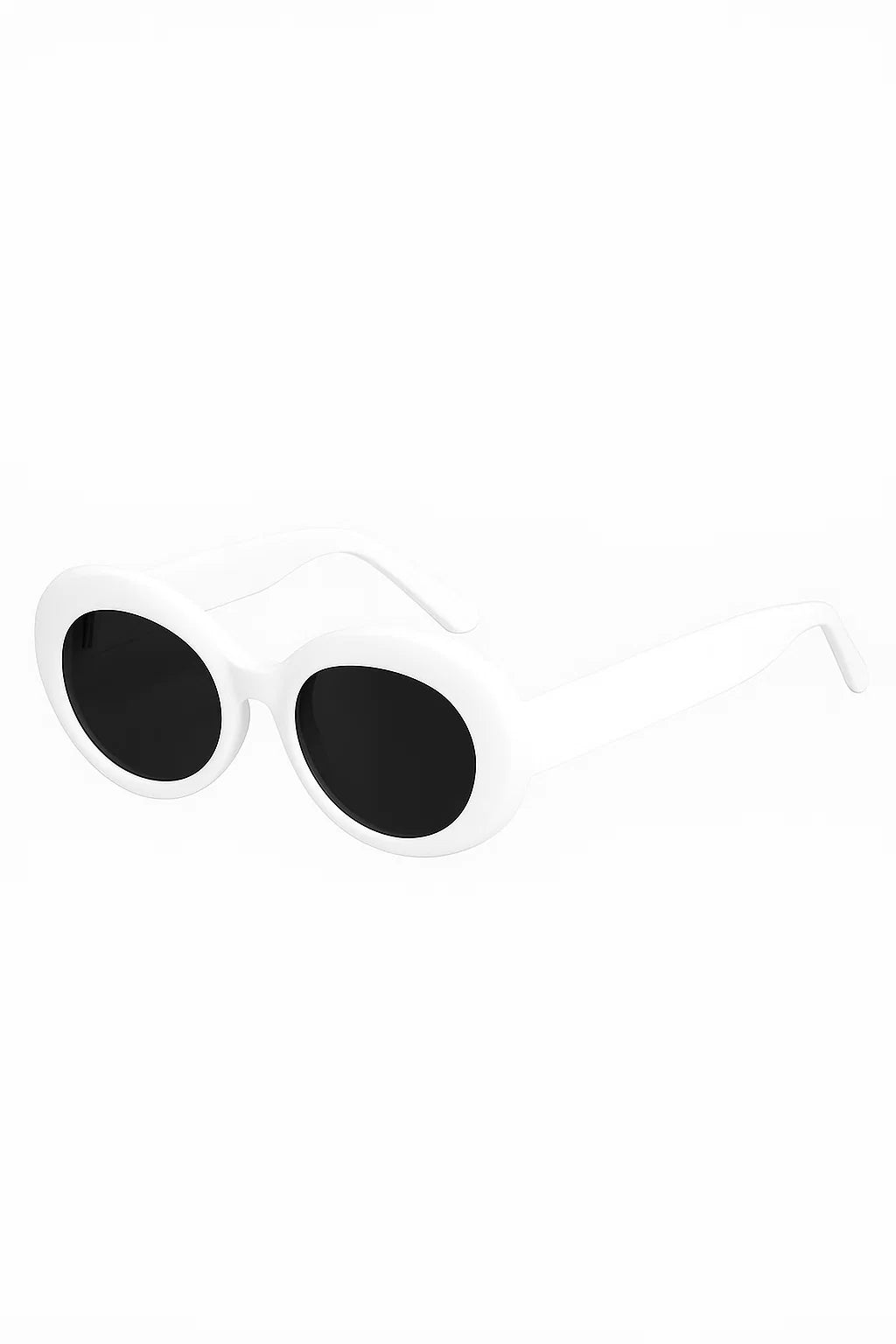 Tariq Oval Frame Sunglasses  – White