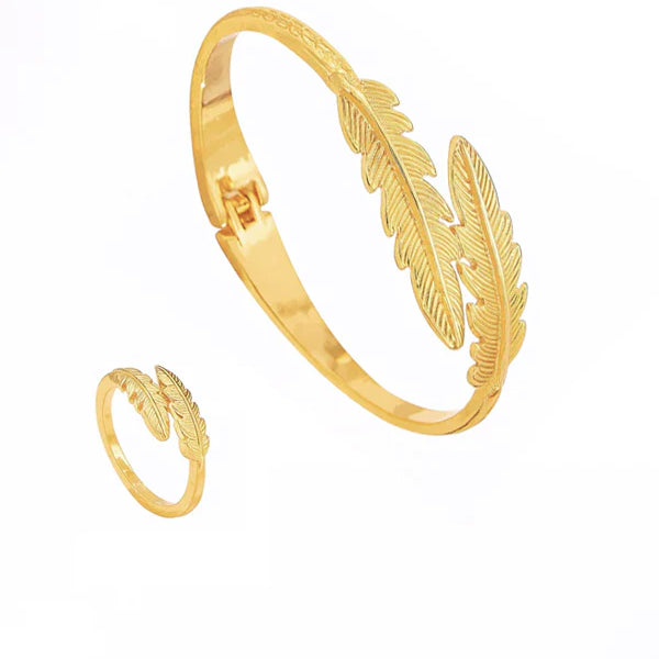 Feather Whisper Set – Cuff & Ring