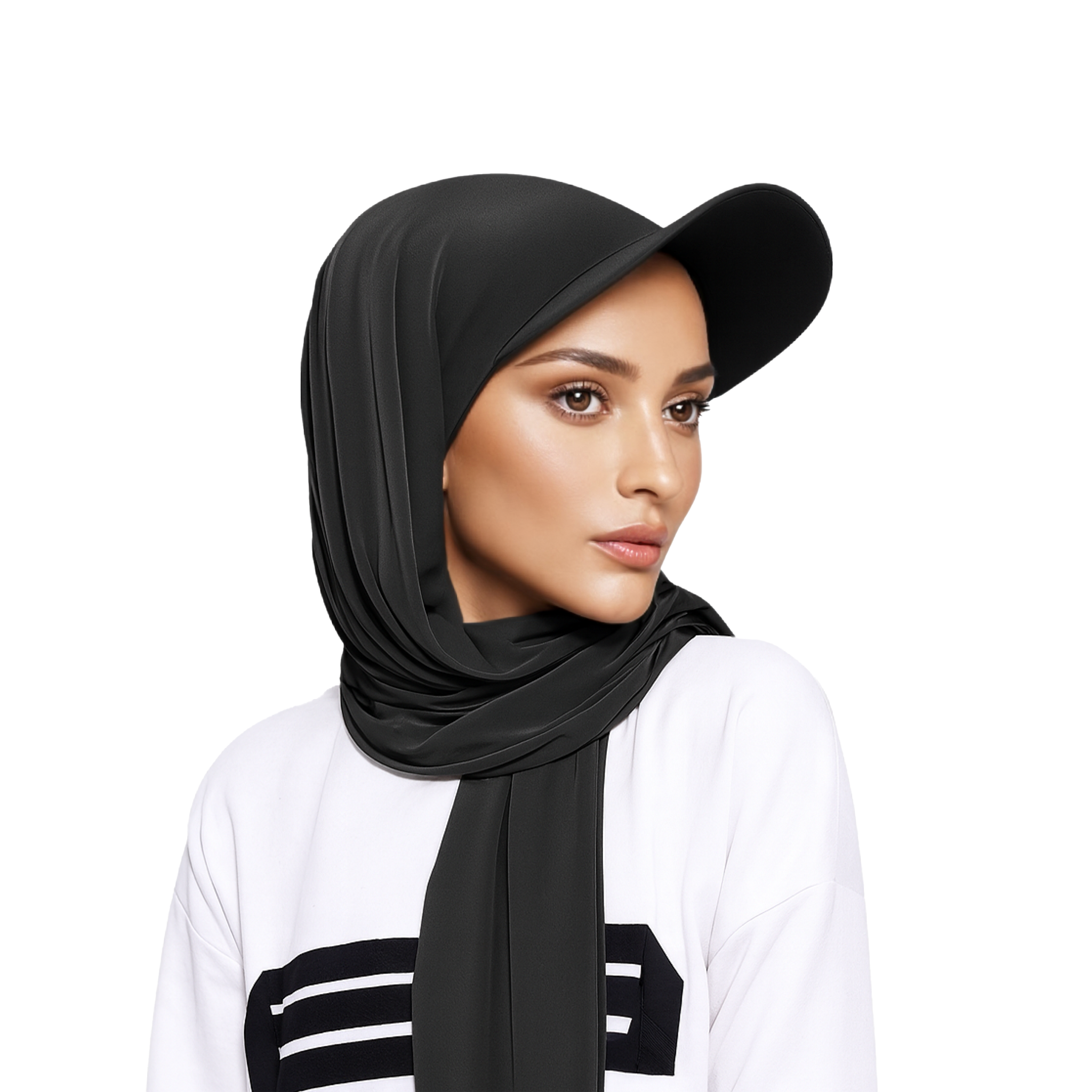 Layla Grace Pull-On Hijab – Jet Black