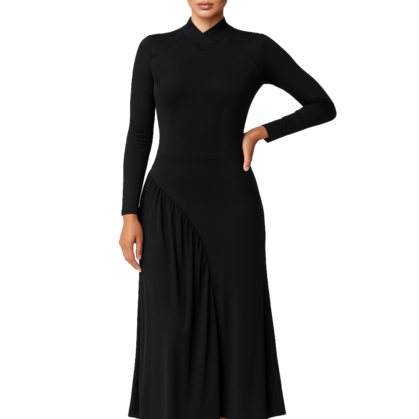 Safiya Modest Burkini 3-Piece Full Coverage Swim Set - Jet Black