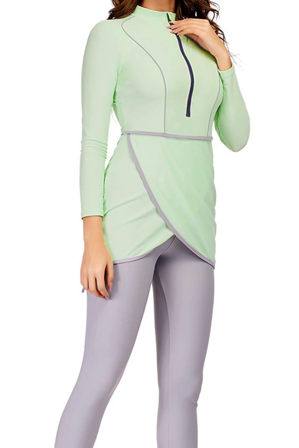 Zehra Modest Burkini 3-Piece Full Coverage Swim Set– Mint