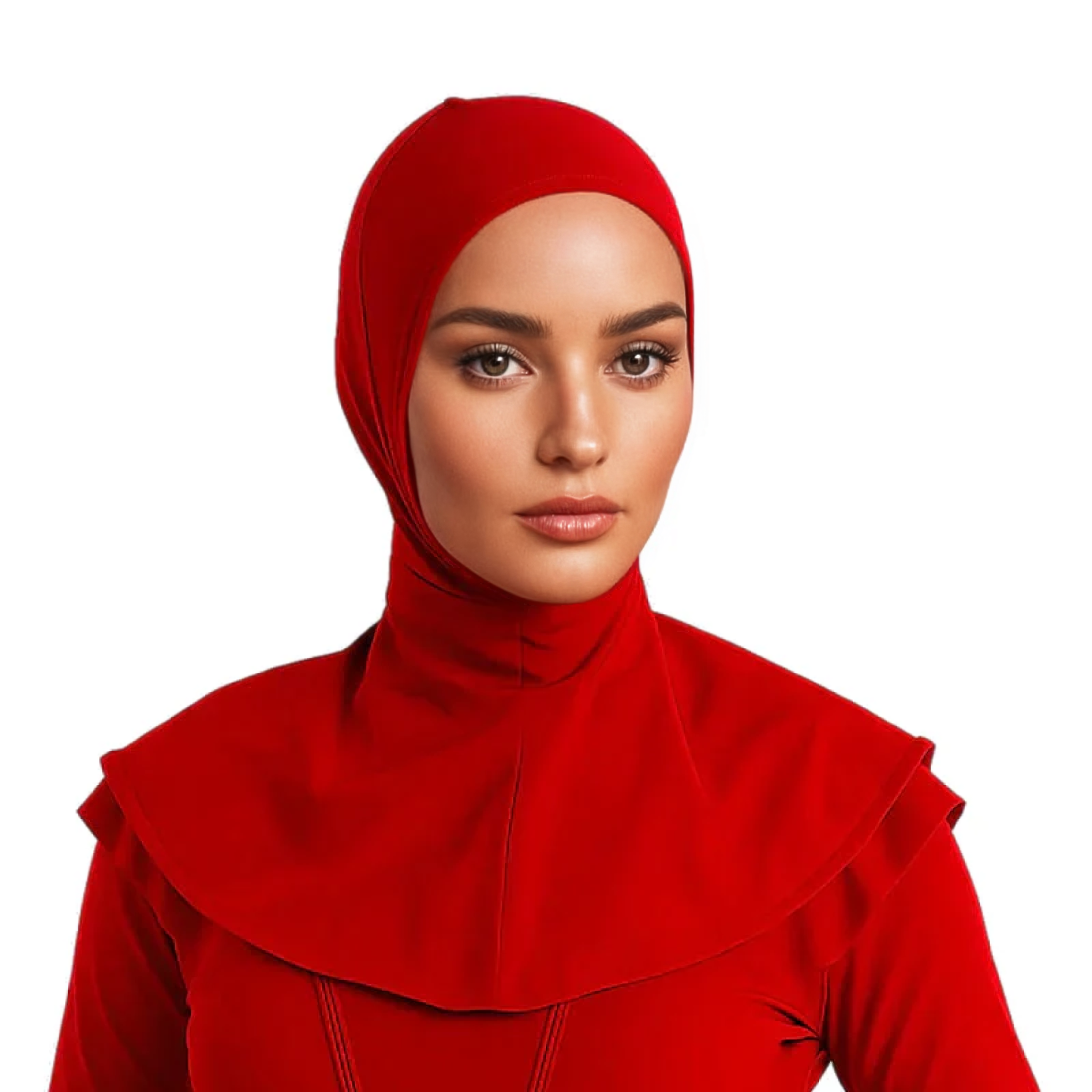 Monel Swim Pull Over Hijab – Bright Red