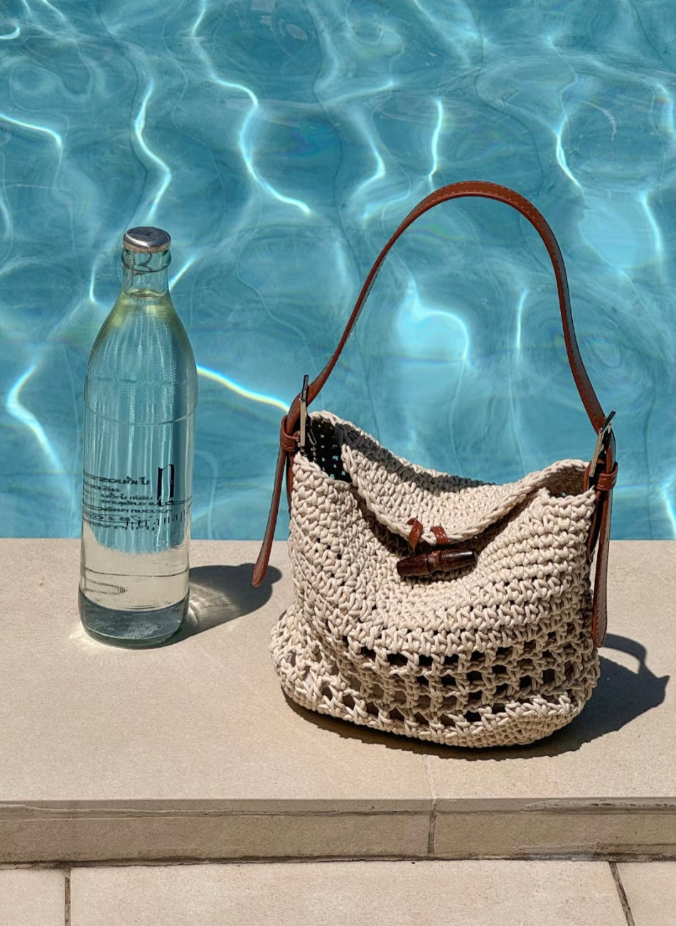 Rimsha Woven Handbag - Camel
