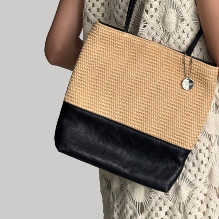Areeba Shoulder Tote  Bag - Khaki