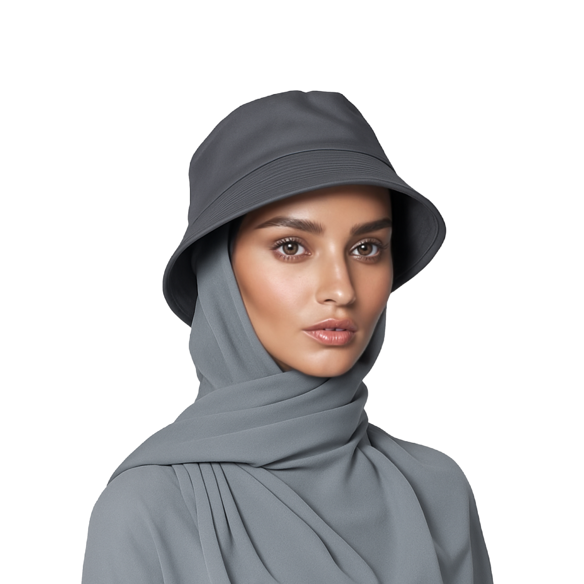 Amina Grace Chiffon Hijab – Classic Grey