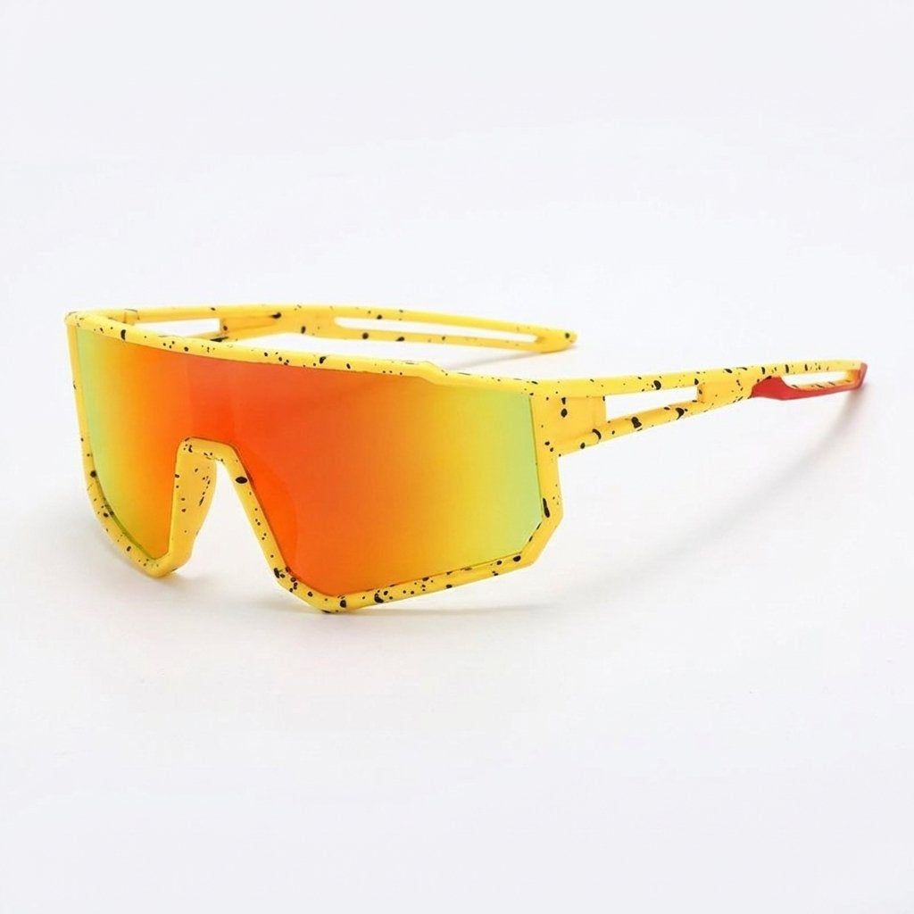 Speckled Frame Kids Outdoor Sports Sunglasses UV Protection-Orange Lens