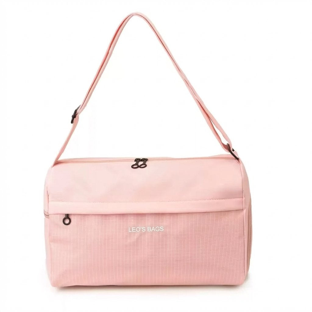 Water-Resistant Casual Shoulder Bag-Blush Pink