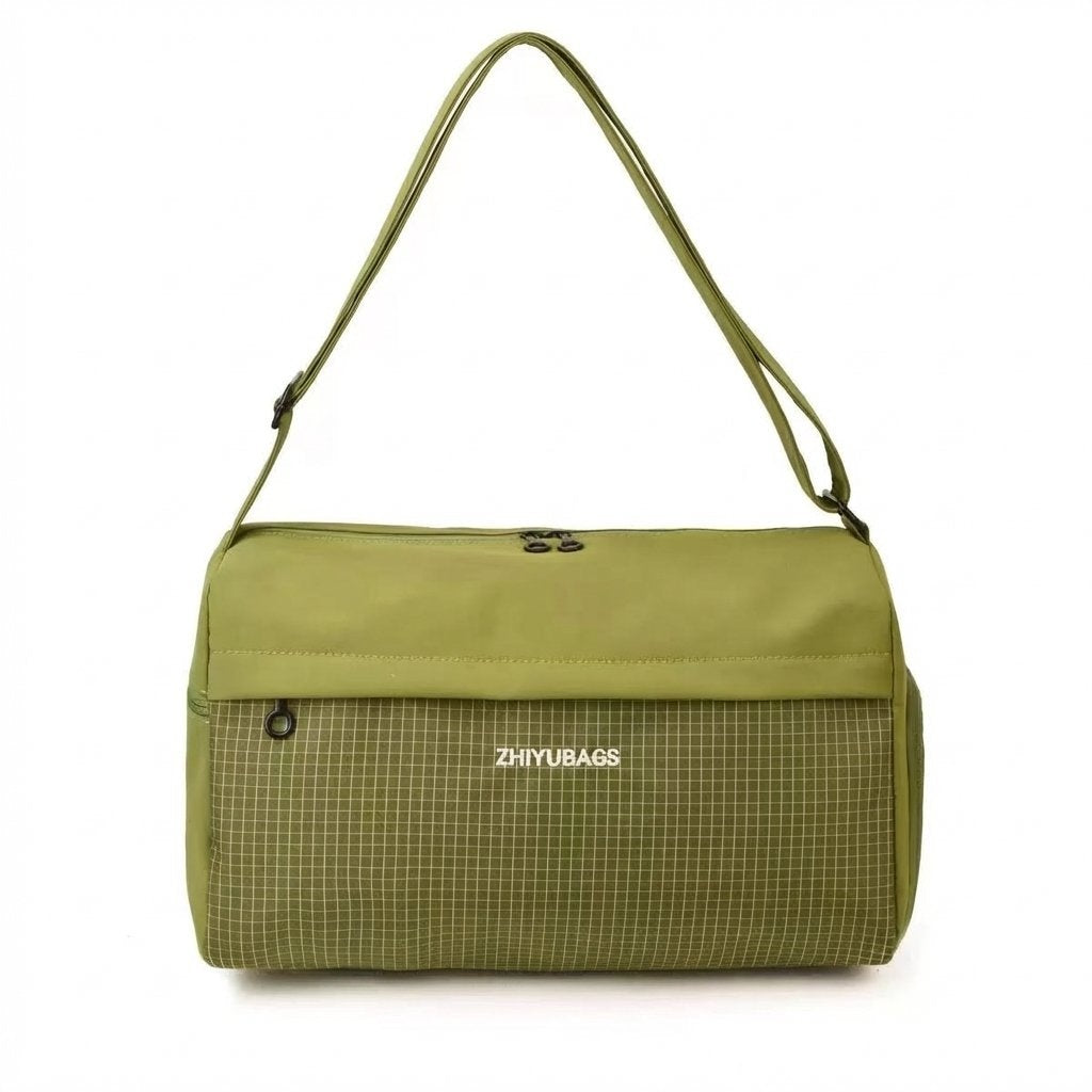 Water-Resistant Casual Shoulder Bag-Olive Green