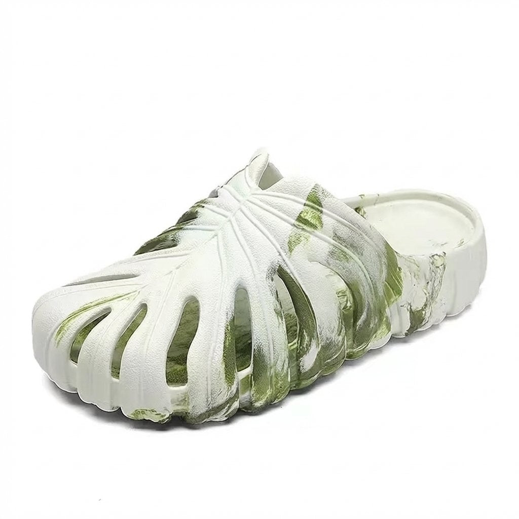 Unisex Breathable EVA Slide Sandals Non-Slip Lightweight Summer Slippers-White Camo
